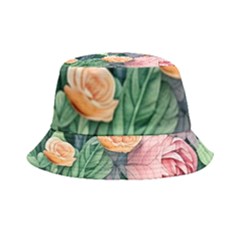 Darling And Dazzling Watercolor Flowers Inside Out Bucket Hat by GardenOfOphir