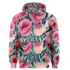 Cheerful Watercolors – Flowers Botanical Men s Core Hoodie by GardenOfOphir