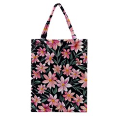 Classy Botanicals – Watercolor Flowers Botanical Classic Tote Bag by GardenOfOphir