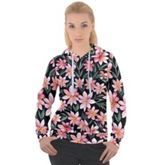 Classy Botanicals – Watercolor Flowers Botanical Women s Overhead Hoodie by GardenOfOphir