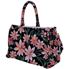 Classy Botanicals – Watercolor Flowers Botanical Duffel Travel Bag by GardenOfOphir