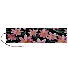 Classy Botanicals – Watercolor Flowers Botanical Roll Up Canvas Pencil Holder (l) by GardenOfOphir