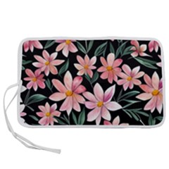 Classy Botanicals – Watercolor Flowers Botanical Pen Storage Case (s)