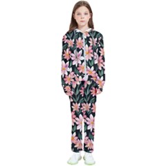 Classy Botanicals – Watercolor Flowers Botanical Kids  Tracksuit by GardenOfOphir