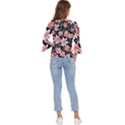 Classy Botanicals – Watercolor Flowers Botanical Bell Sleeve Top View4