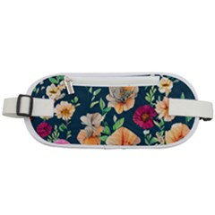 Charming Foliage – Watercolor Flowers Botanical Rounded Waist Pouch by GardenOfOphir