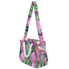 Cheerful Watercolor Flowers Rope Handles Shoulder Strap Bag by GardenOfOphir