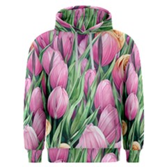 Cheerful Watercolor Flowers Men s Overhead Hoodie by GardenOfOphir