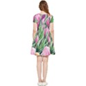 Cheerful Watercolor Flowers Inside Out Cap Sleeve Dress View2