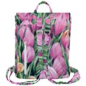 Cheerful Watercolor Flowers Flap Top Backpack View3