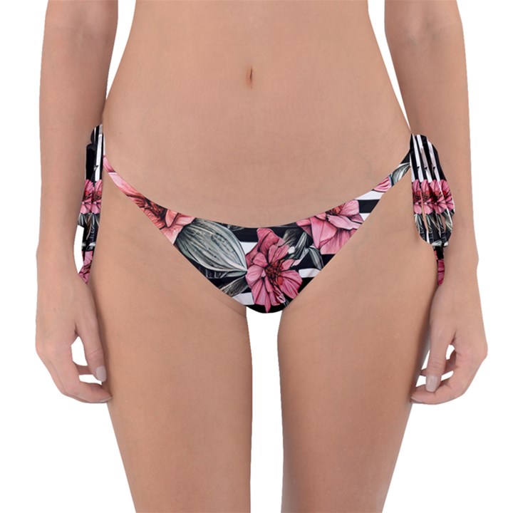 Country-Chic Watercolor Flowers Reversible Bikini Bottoms