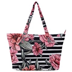 Country-chic Watercolor Flowers Full Print Shoulder Bag by GardenOfOphir