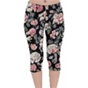 Choice watercolor flowers Velvet Capri Leggings  View1