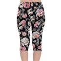 Choice watercolor flowers Velvet Capri Leggings  View2