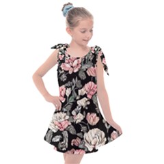 Choice Watercolor Flowers Kids  Tie Up Tunic Dress by GardenOfOphir