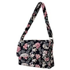 Choice Watercolor Flowers Full Print Messenger Bag (m) by GardenOfOphir