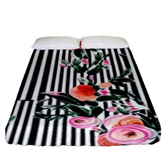 Classic Watercolor Flowers Fitted Sheet (king Size) by GardenOfOphir