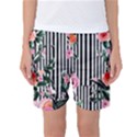 Classic watercolor flowers Women s Basketball Shorts View1