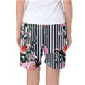 Classic watercolor flowers Women s Basketball Shorts View2