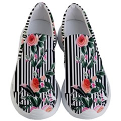 Classic Watercolor Flowers Women s Lightweight Slip Ons by GardenOfOphir