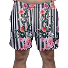 Classic Watercolor Flowers Men s Shorts by GardenOfOphir