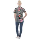 Classic watercolor flowers Women s Short Sleeve Pocket Shirt View2