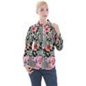 Classic watercolor flowers Women s Long Sleeve Pocket Shirt View1