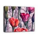 Color-infused watercolor flowers Canvas 10  x 8  (Stretched) View1