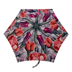 Color-infused Watercolor Flowers Mini Folding Umbrellas by GardenOfOphir