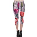 Color-infused watercolor flowers Capri Leggings  View1