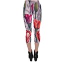 Color-infused watercolor flowers Capri Leggings  View2