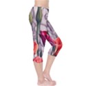 Color-infused watercolor flowers Capri Leggings  View4