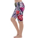 Color-infused watercolor flowers Cropped Leggings  View2