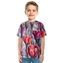 Color-infused watercolor flowers Kids  Sport Mesh Tee View1