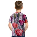 Color-infused watercolor flowers Kids  Sport Mesh Tee View2