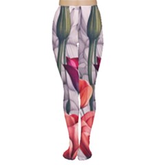 Color-infused Watercolor Flowers Tights by GardenOfOphir