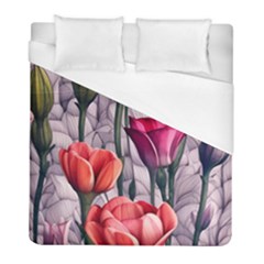 Color-infused Watercolor Flowers Duvet Cover (full/ Double Size) by GardenOfOphir