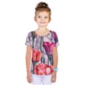 Color-infused watercolor flowers Kids  One Piece Tee View1