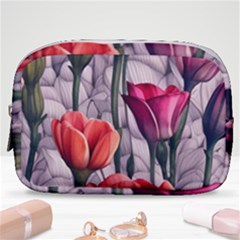 Color-infused Watercolor Flowers Make Up Pouch (small) by GardenOfOphir