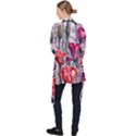 Color-infused watercolor flowers Long Sleeve Velvet Kimono  View2