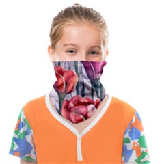 Color-infused Watercolor Flowers Face Covering Bandana (kids) by GardenOfOphir