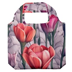 Color-infused Watercolor Flowers Premium Foldable Grocery Recycle Bag by GardenOfOphir