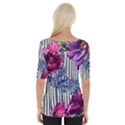 Dazzling Watercolor Flowers Wide Neckline Tee View2