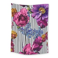 Dazzling Watercolor Flowers Medium Tapestry by GardenOfOphir