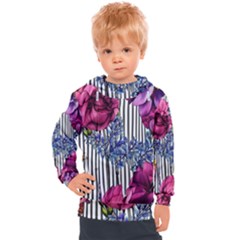 Dazzling Watercolor Flowers Kids  Hooded Pullover by GardenOfOphir