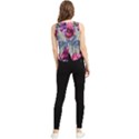 Dazzling Watercolor Flowers V-Neck Cropped Tank Top View2