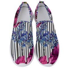 Dazzling Watercolor Flowers Men s Slip On Sneakers by GardenOfOphir