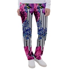 Dazzling Watercolor Flowers Women s Casual Pants by GardenOfOphir