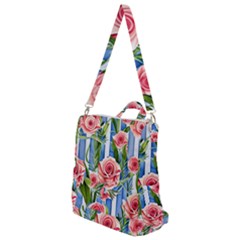 Chic Watercolor Flowers Crossbody Backpack by GardenOfOphir