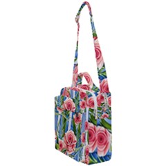 Chic Watercolor Flowers Crossbody Day Bag by GardenOfOphir